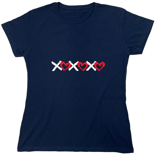 Funny T-Shirts design "XOXOXO Hearts - Valentines Day T-Shirt - Womens"