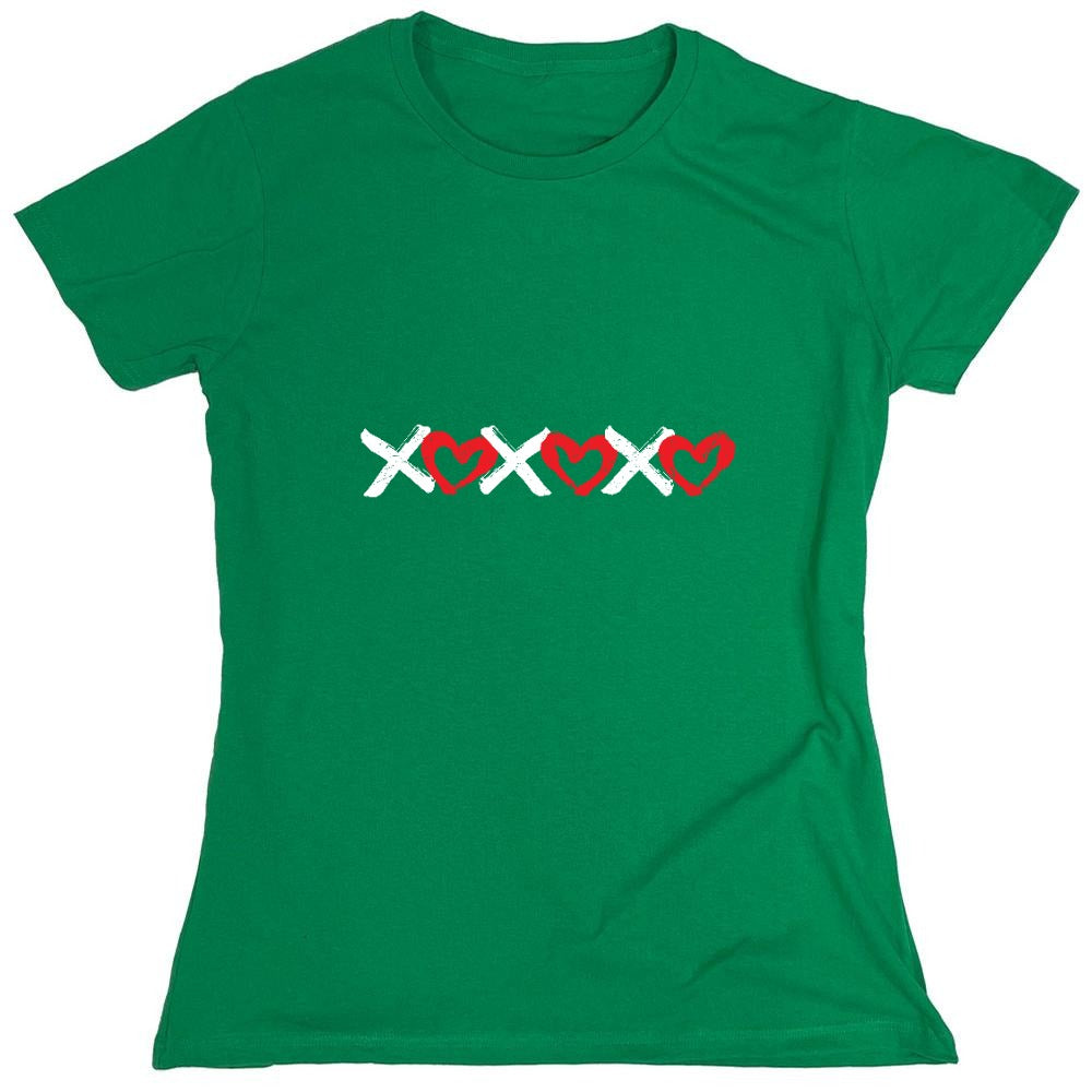 Funny T-Shirts design "XOXOXO Hearts - Valentines Day T-Shirt - Womens"