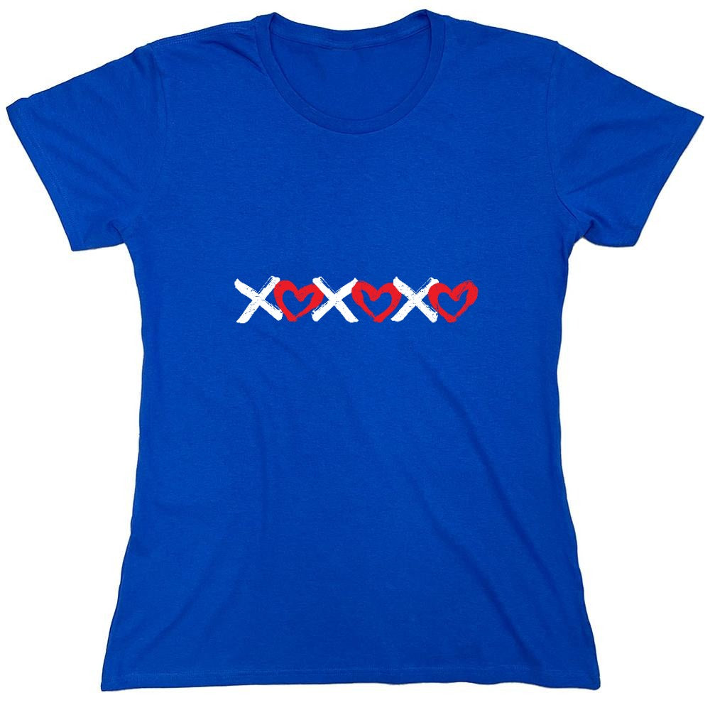 Funny T-Shirts design "XOXOXO Hearts - Valentines Day T-Shirt - Womens"