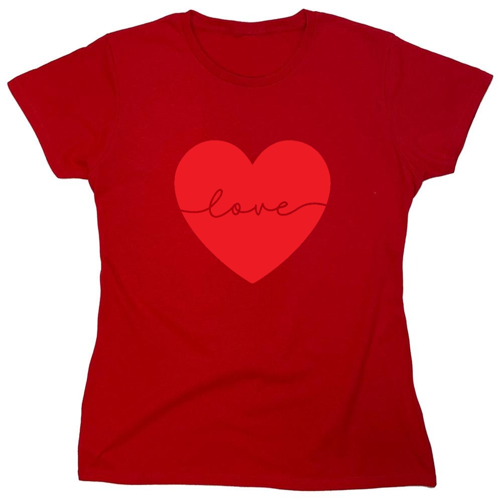 Funny T-Shirts design "Heart Love - Valentines Day T Shirt - Womens"