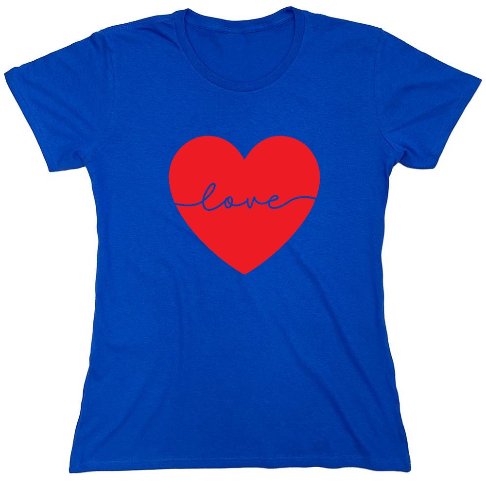 Funny T-Shirts design "Heart Love - Valentines Day T Shirt - Womens"