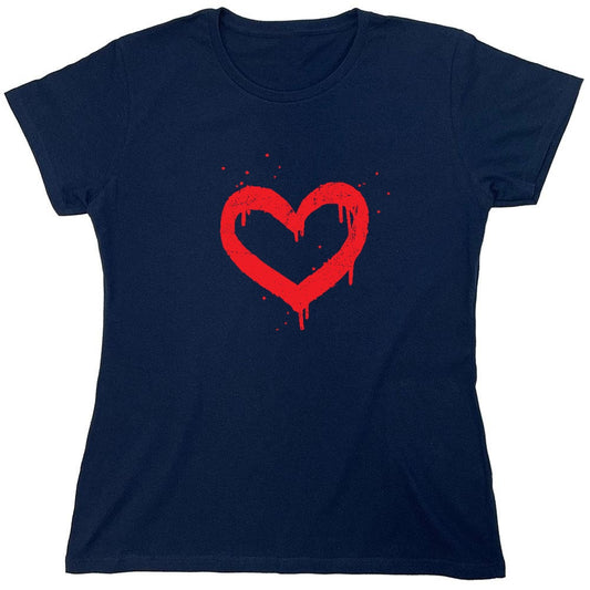 Funny T-Shirts design "Heart Painted Valentines Day Shirt - Womens"