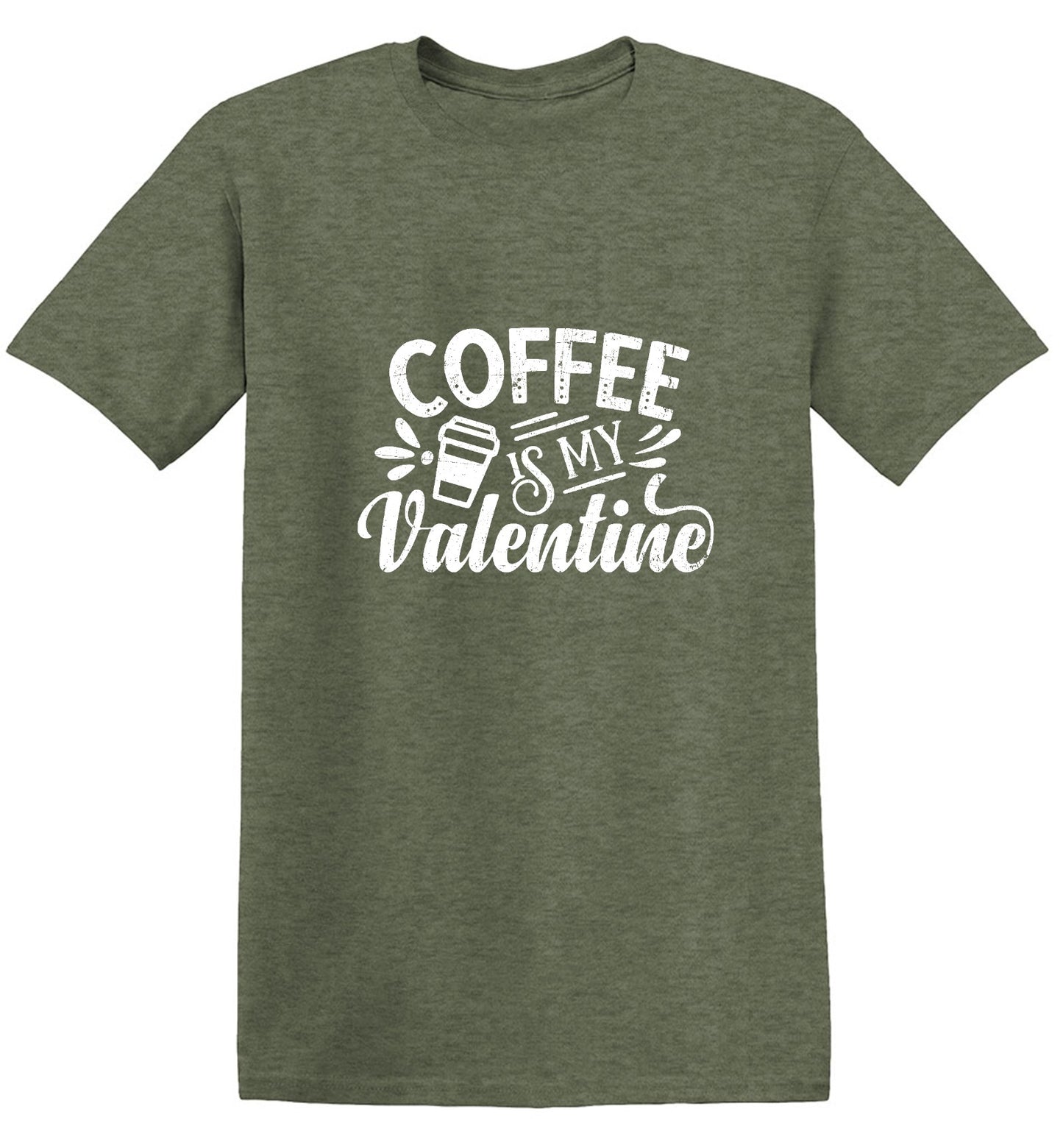 Funny T-Shirts design "Coffee is my Valentine - Cute Shirt"