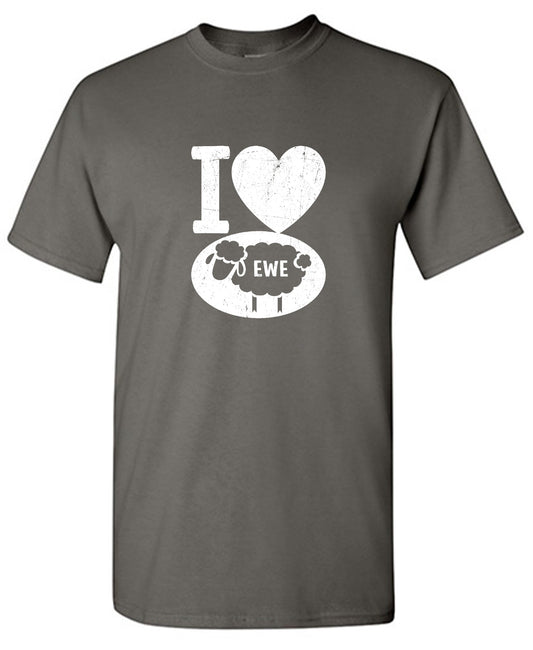 Funny T-Shirts design "I love Sheep, Valentines Shirt - Tall Tee"