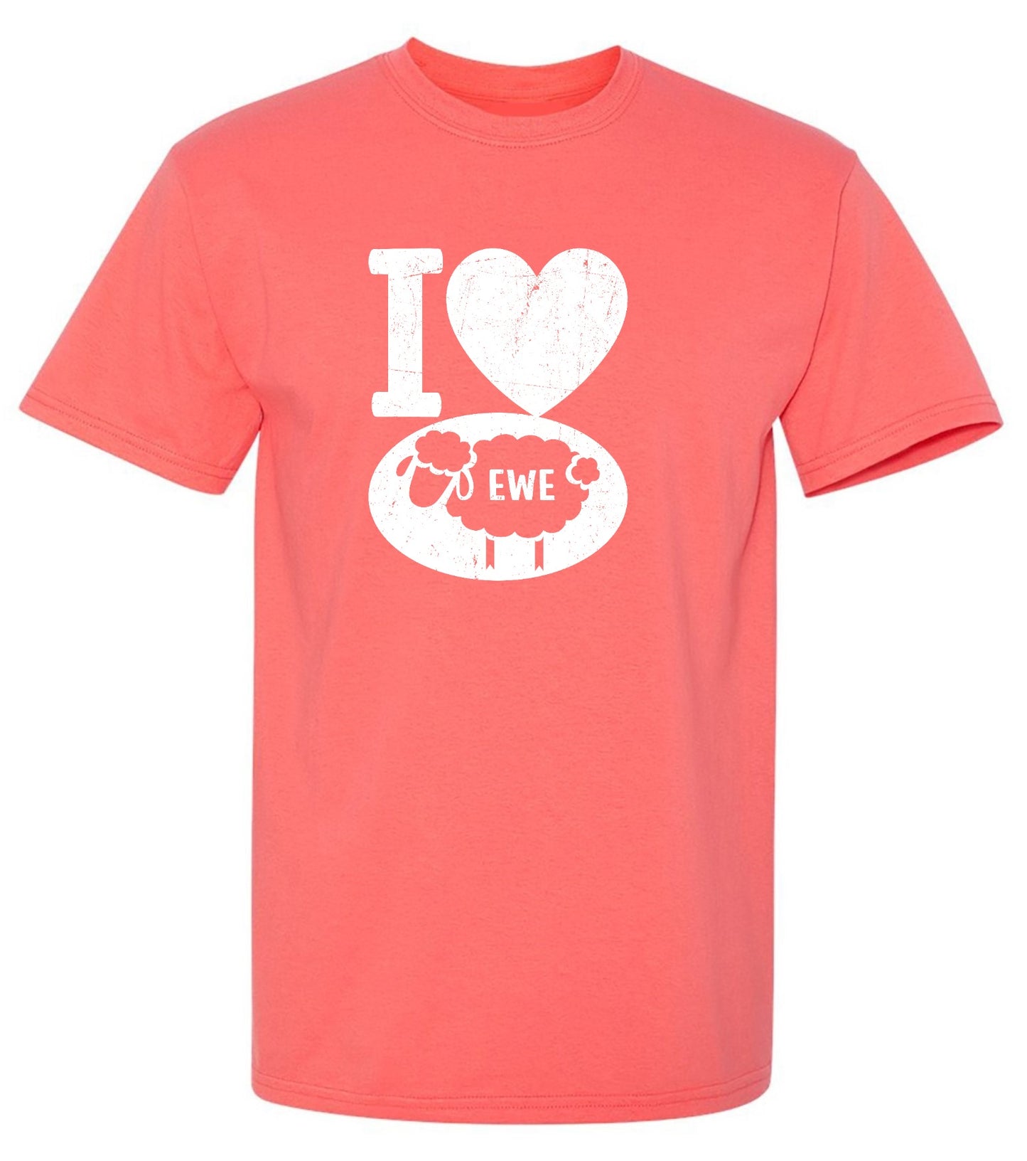 Funny T-Shirts design "I love Sheep, Valentines Shirt"