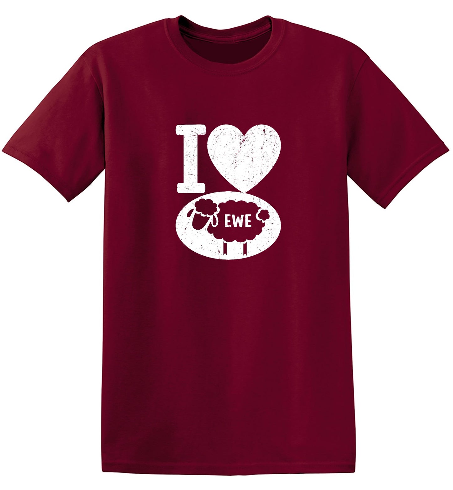 Funny T-Shirts design "I love Sheep, Valentines Shirt"