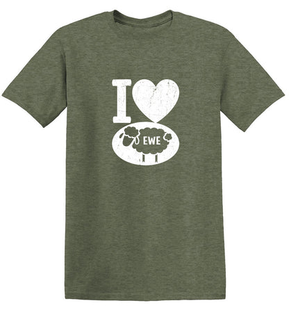Funny T-Shirts design "I love Sheep, Valentines Shirt"