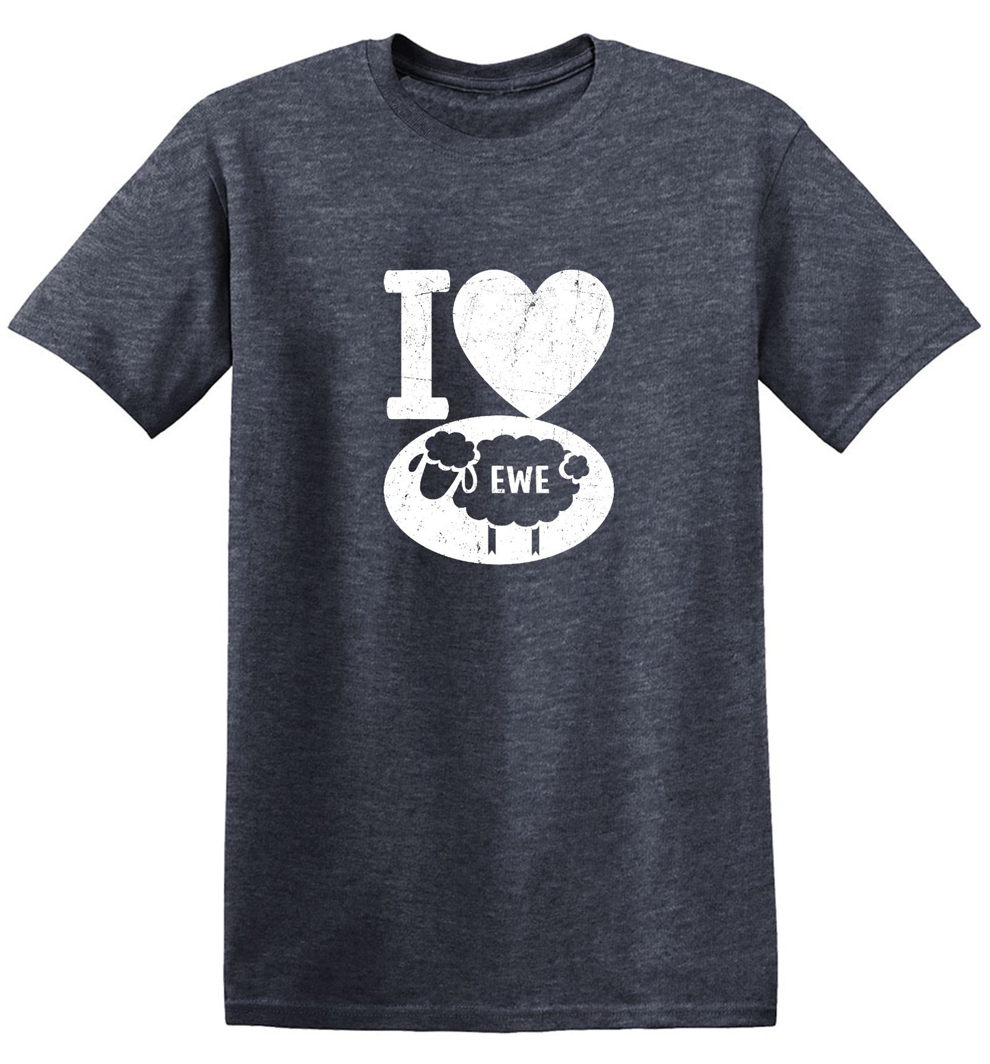 Funny T-Shirts design "I love Sheep, Valentines Shirt"
