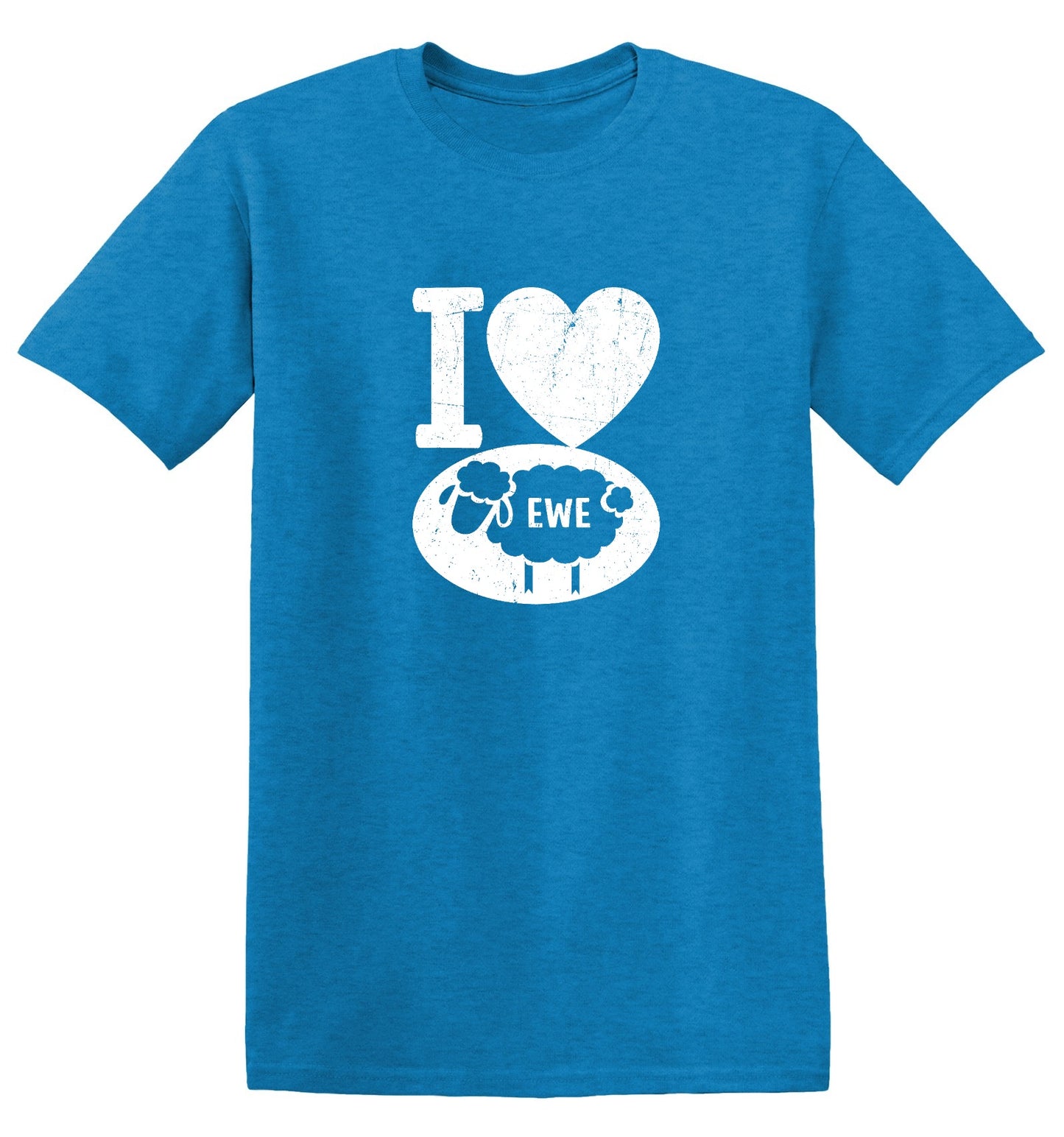 Funny T-Shirts design "I love Sheep, Valentines Shirt"