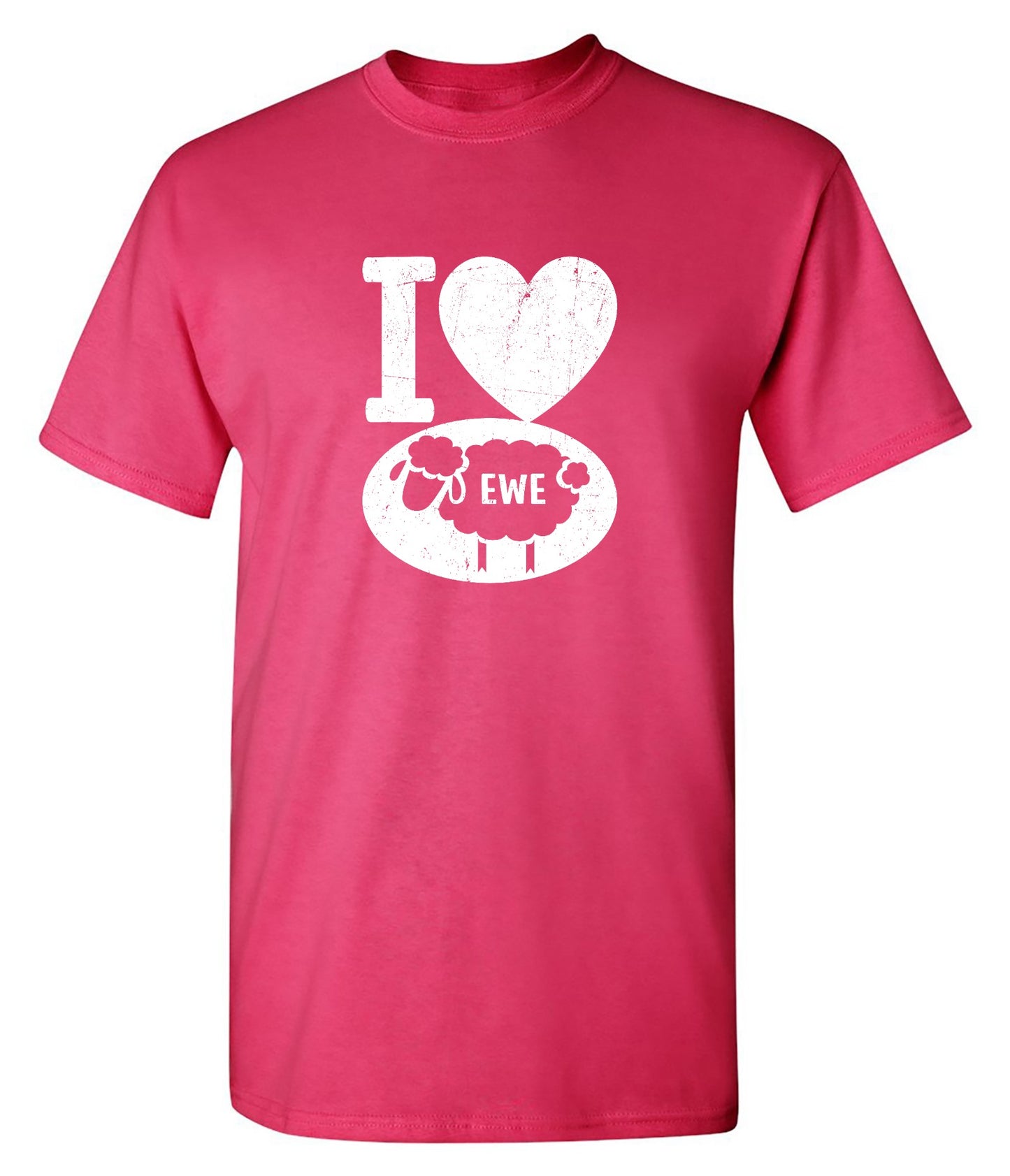 Funny T-Shirts design "I love Sheep, Valentines Shirt"