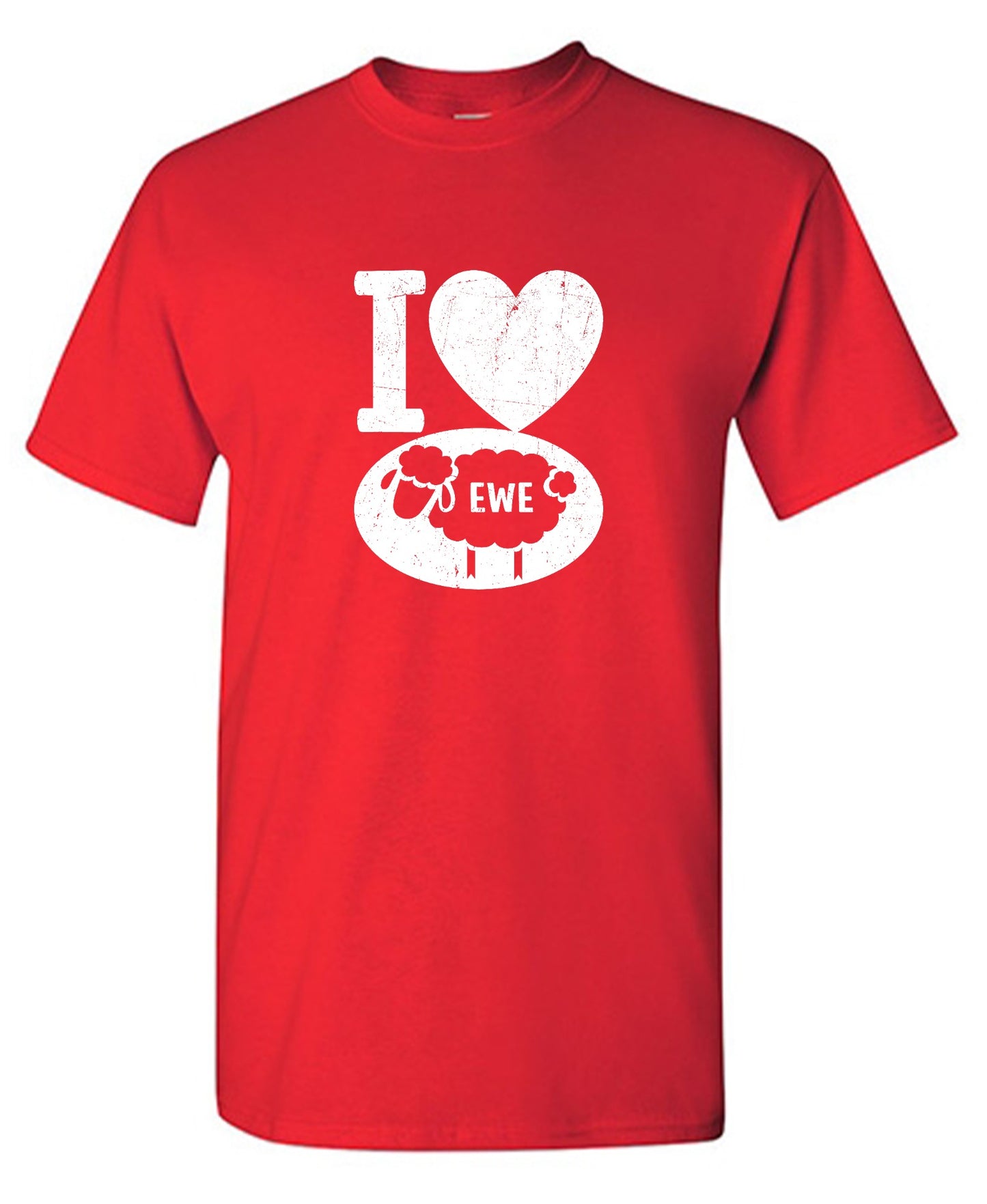 Funny T-Shirts design "I love Sheep, Valentines Shirt"