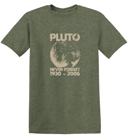 Funny T-Shirts design "Pluto Never Forget 1930 - 2006 T-Shirt"