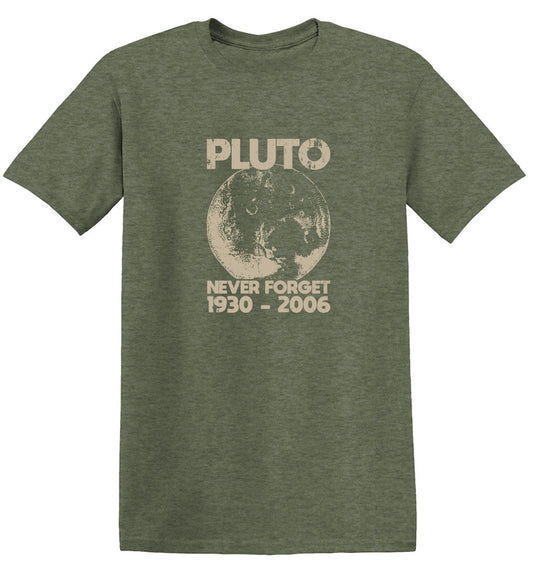 Funny T-Shirts design "Pluto Never Forget 1930 - 2006 T-Shirt"