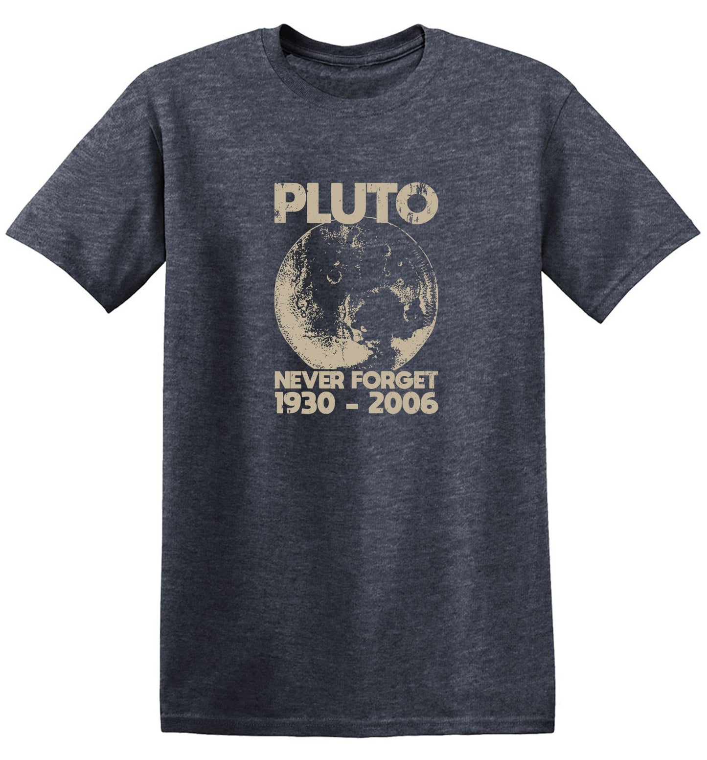 Funny T-Shirts design "Pluto Never Forget 1930 - 2006 T-Shirt"