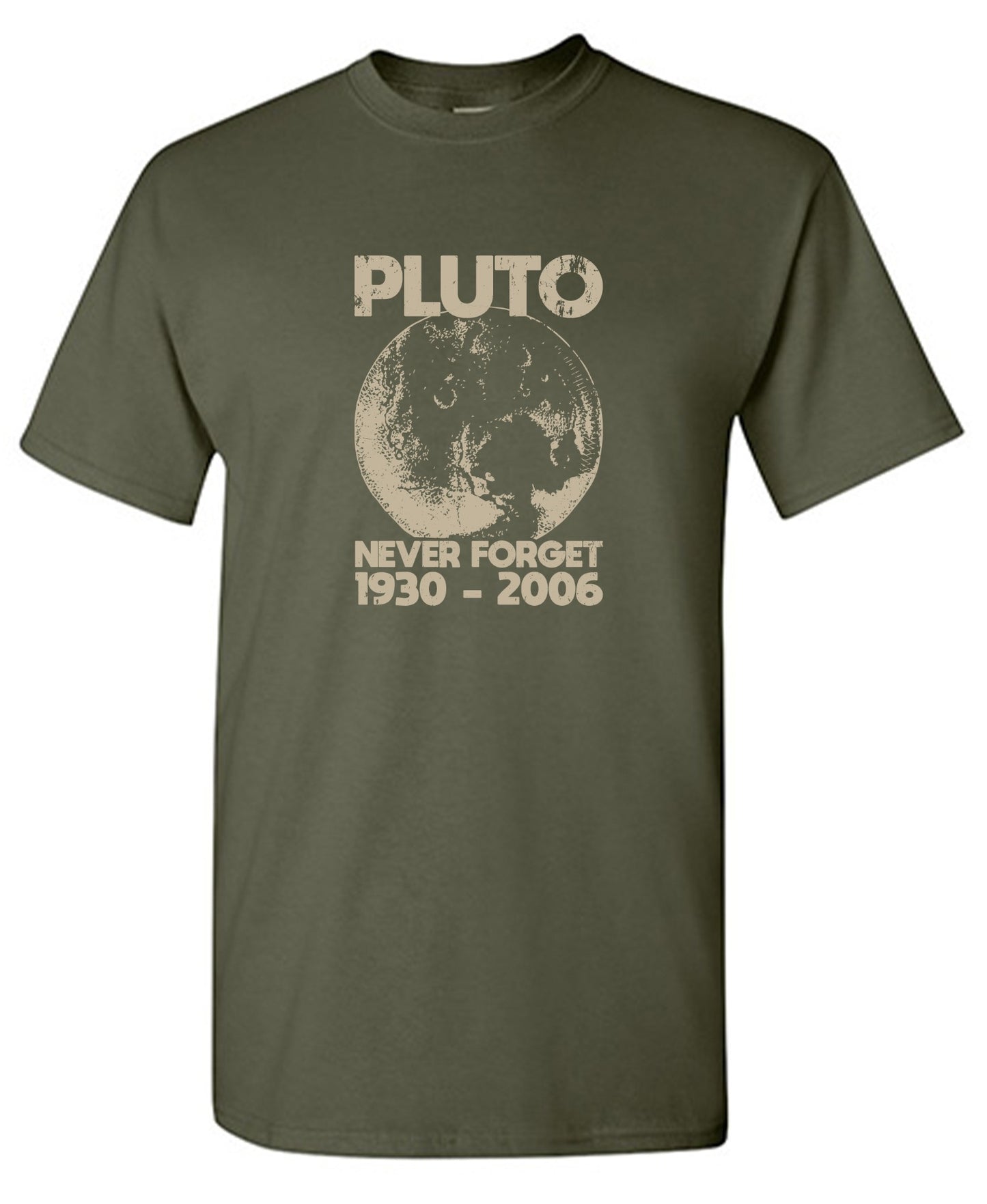Funny T-Shirts design "Pluto Never Forget 1930 - 2006 T-Shirt"