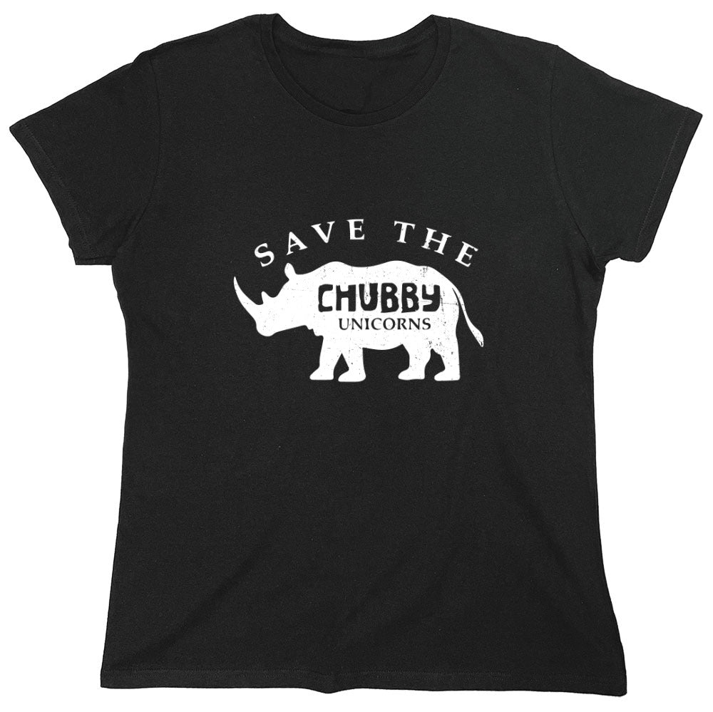 Funny T-Shirts design "Save the Chubby Unicorns Shirt - Womens"