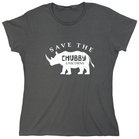 Funny T-Shirts design "Save the Chubby Unicorns Shirt - Womens"