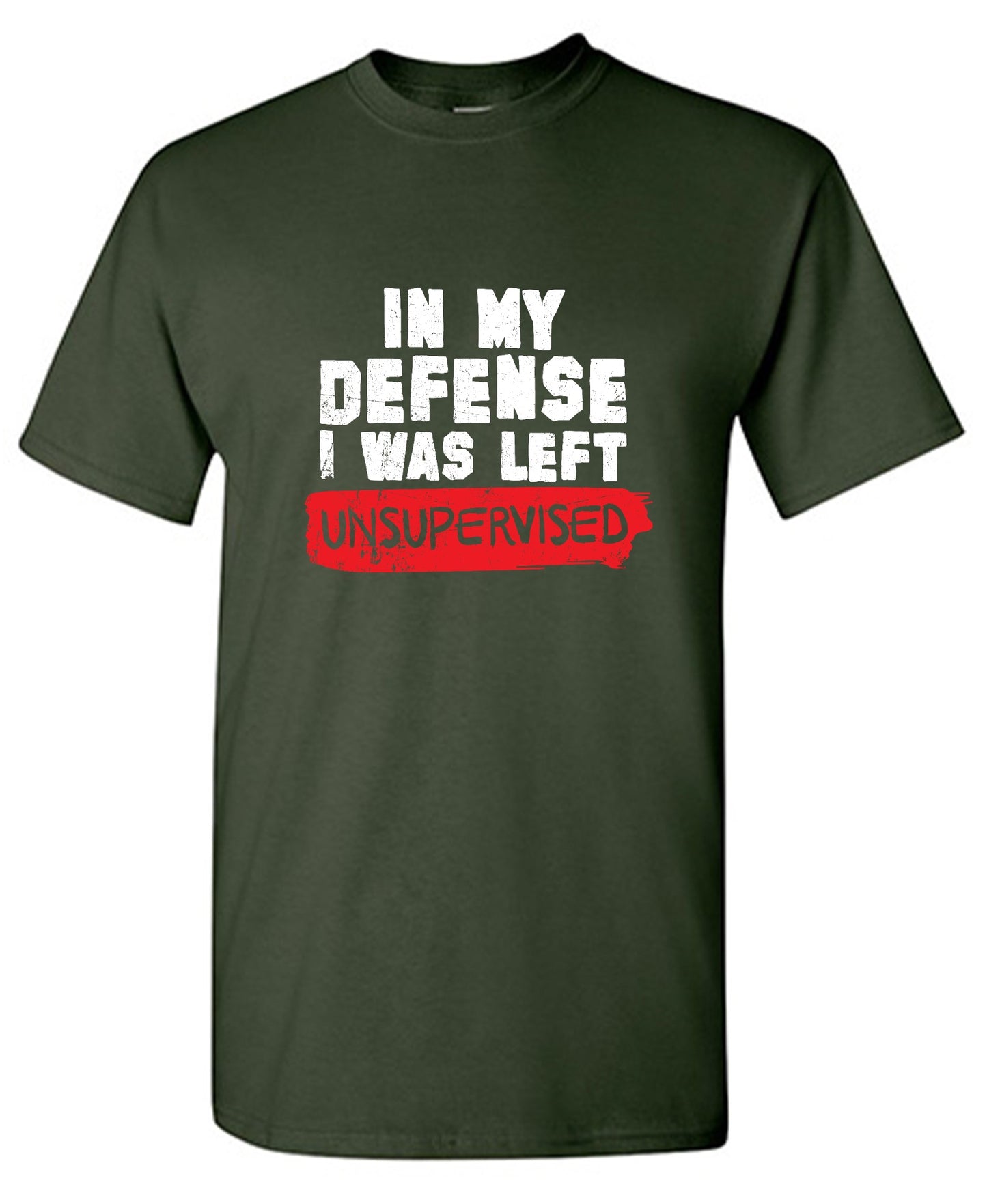 Funny T-Shirts design "In my Defense, I was left Un-supervised Funny Shirt"