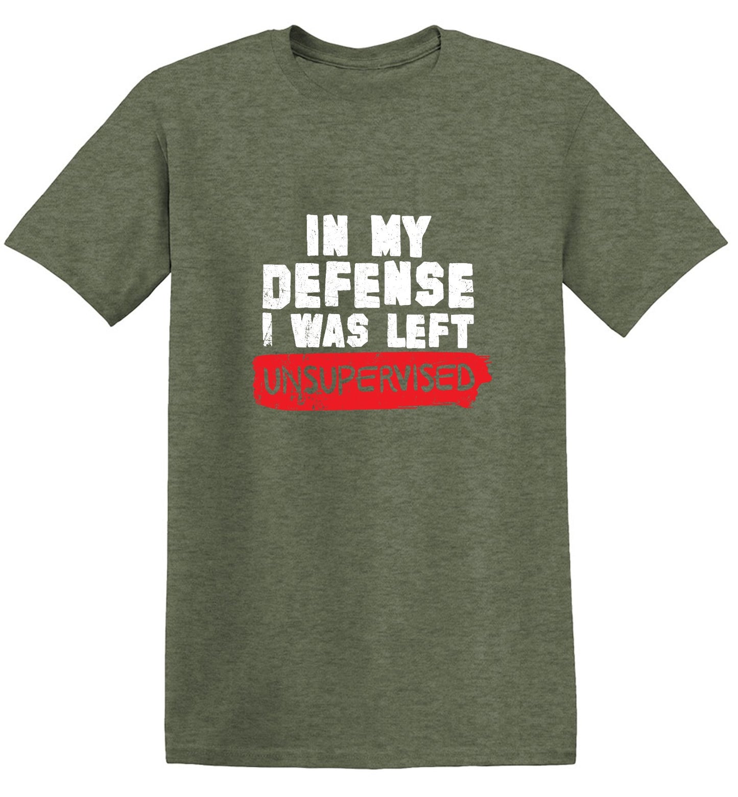 Funny T-Shirts design "In my Defense, I was left Un-supervised Funny Shirt"