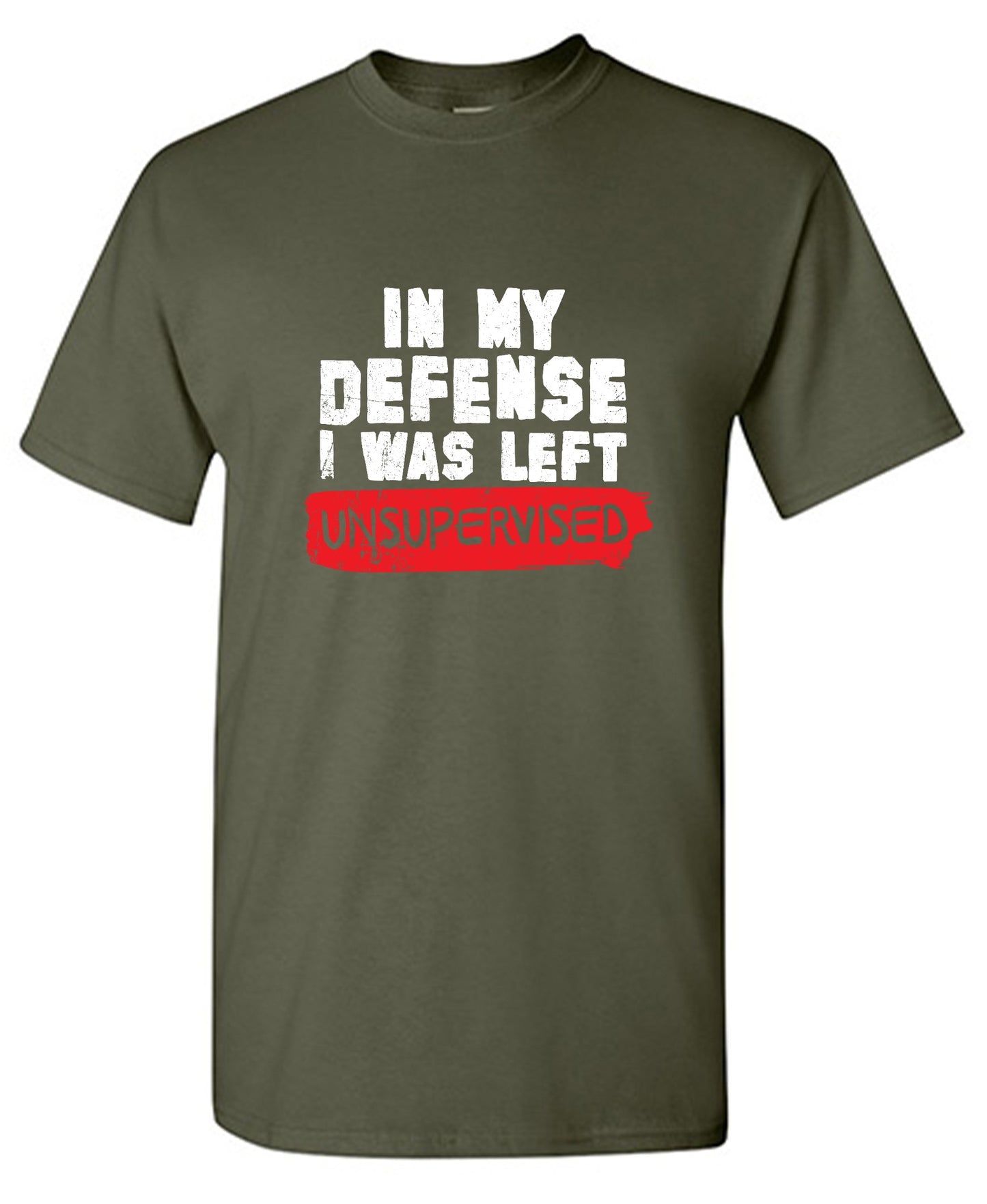 Funny T-Shirts design "In my Defense, I was left Un-supervised Funny Shirt"
