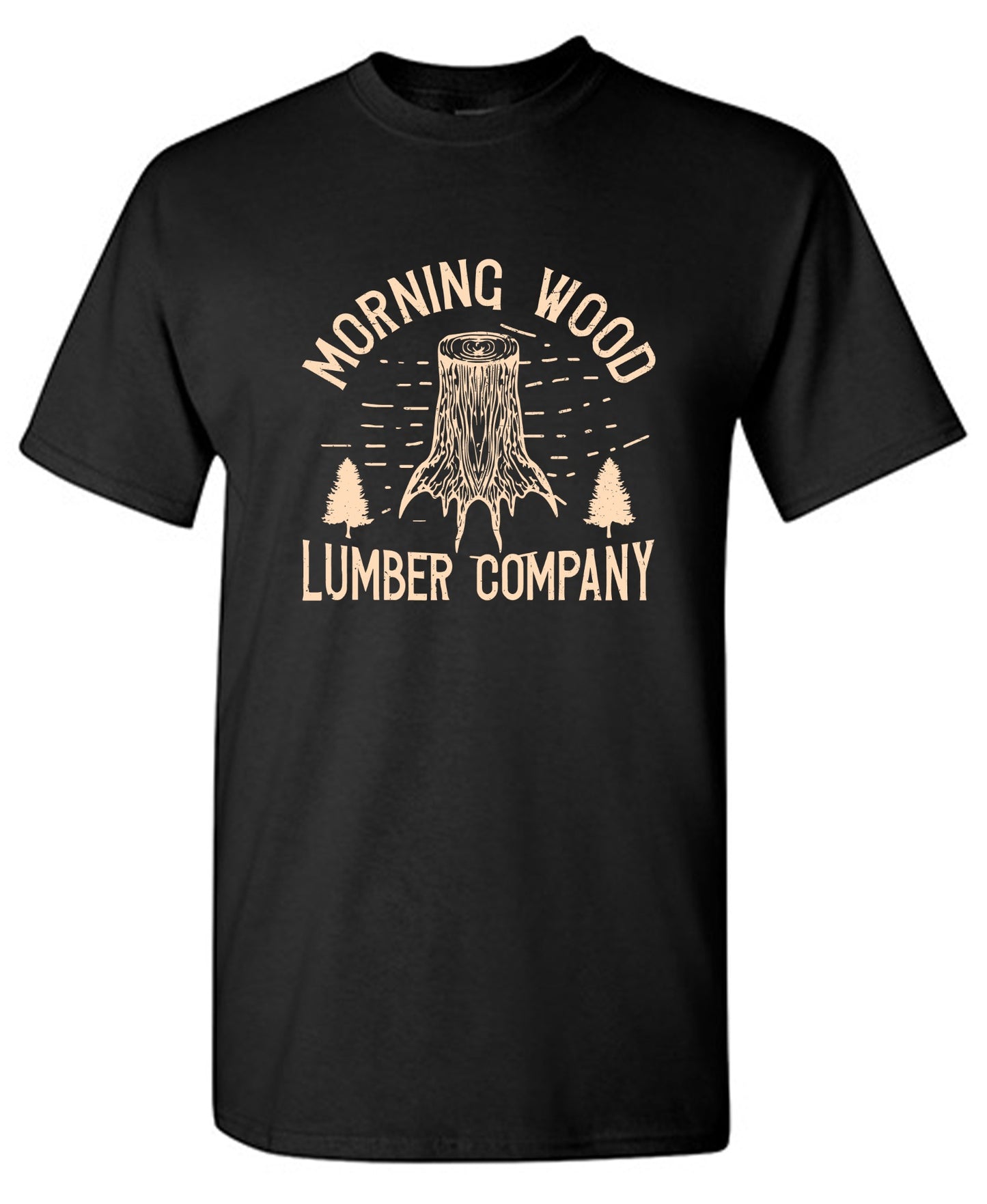 Funny T-Shirts design "Morning Wood Lumber Company Funny T-Shirt"