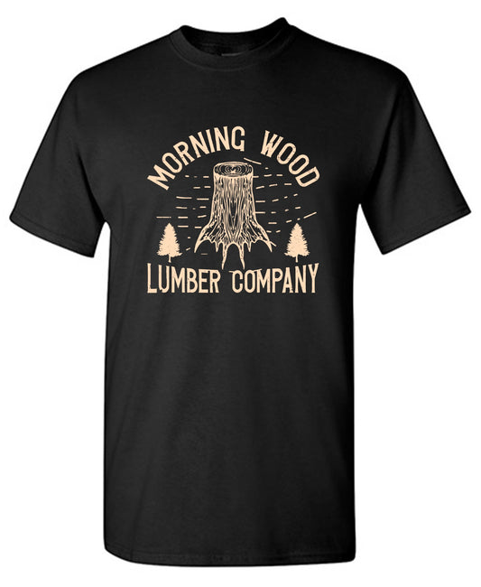 Funny T-Shirts design "Morning Wood Lumber Company Funny T-Shirt - Youth"