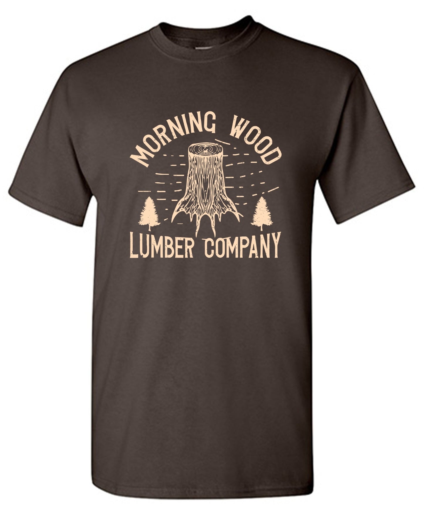 Funny T-Shirts design "Morning Wood Lumber Company Funny T-Shirt"