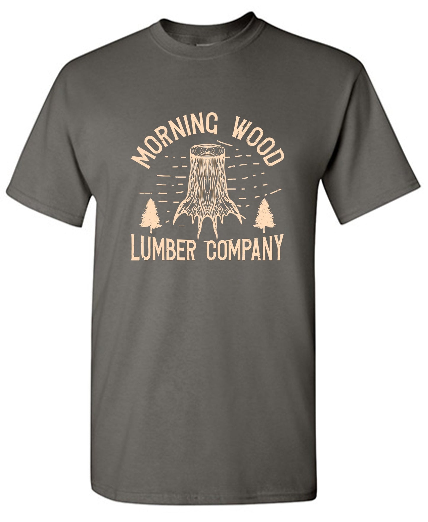 Funny T-Shirts design "Morning Wood Lumber Company Funny T-Shirt"