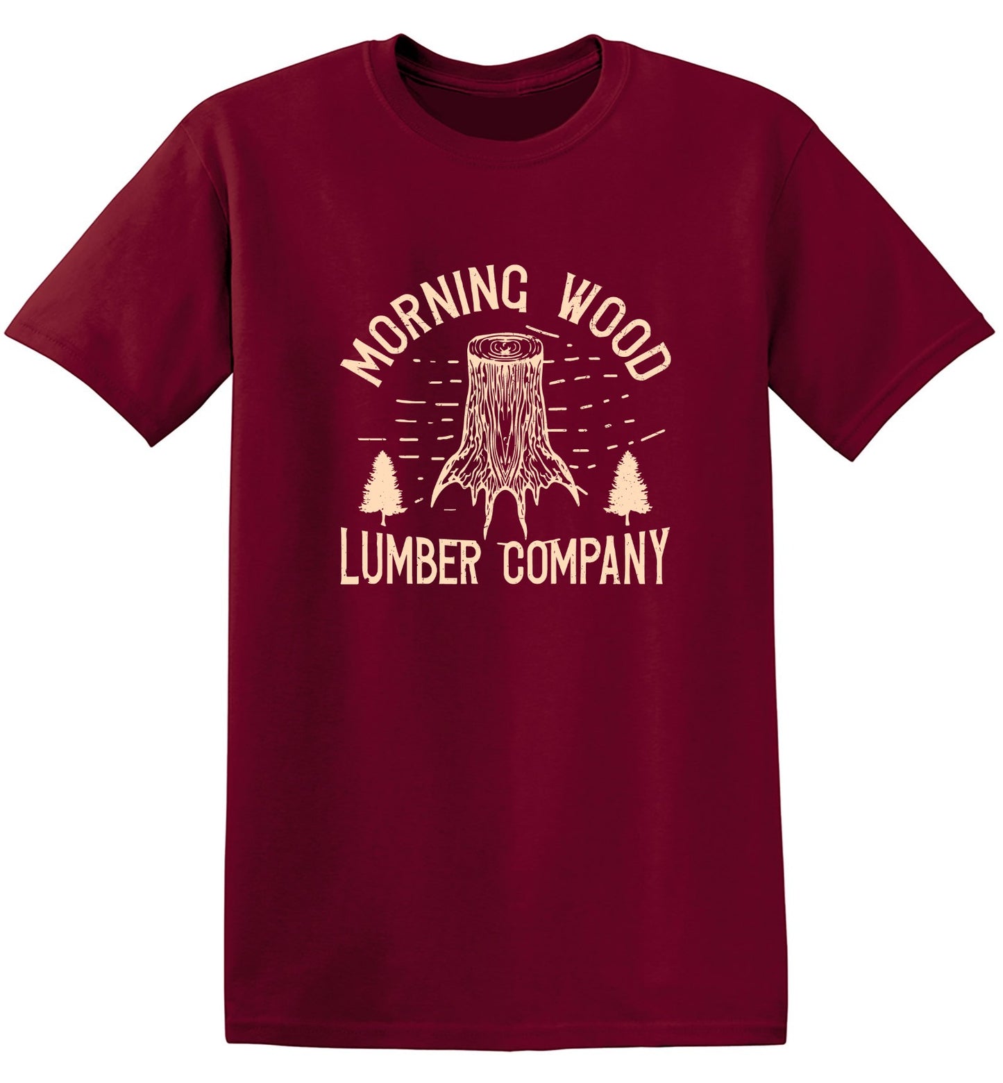 Funny T-Shirts design "Morning Wood Lumber Company Funny T-Shirt"