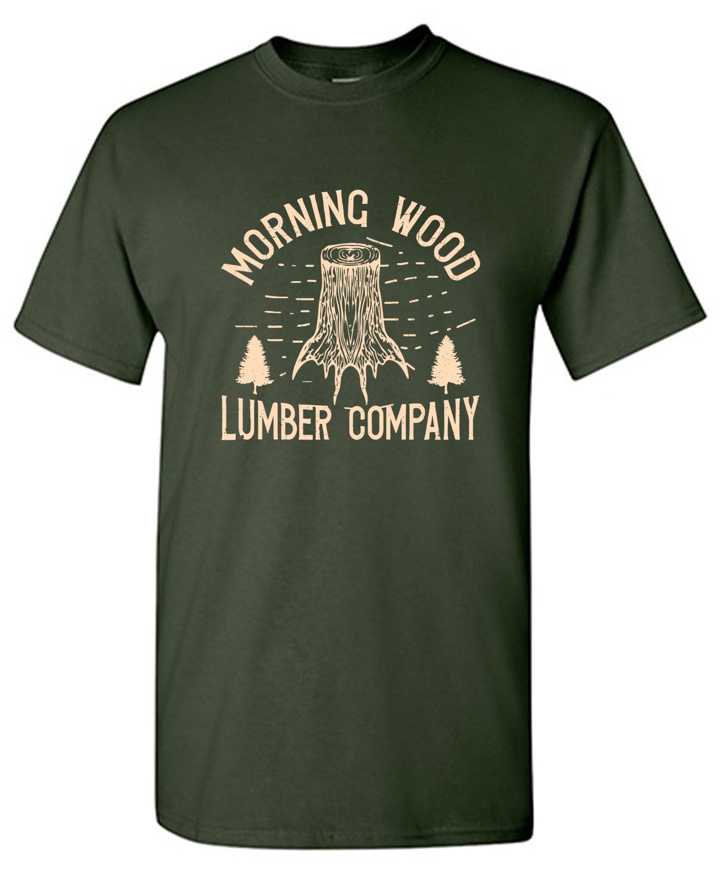 Funny T-Shirts design "Morning Wood Lumber Company Funny T-Shirt"