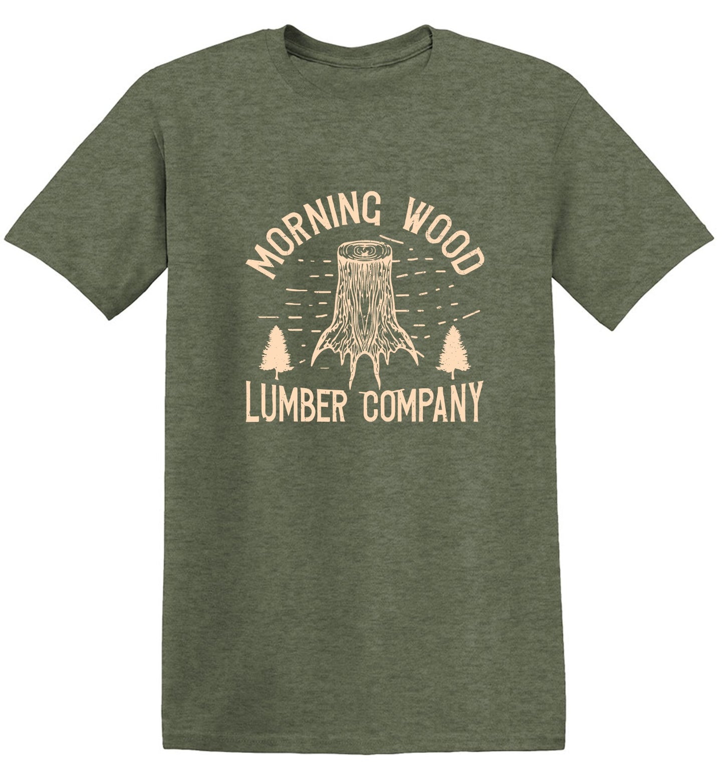 Funny T-Shirts design "Morning Wood Lumber Company Funny T-Shirt"