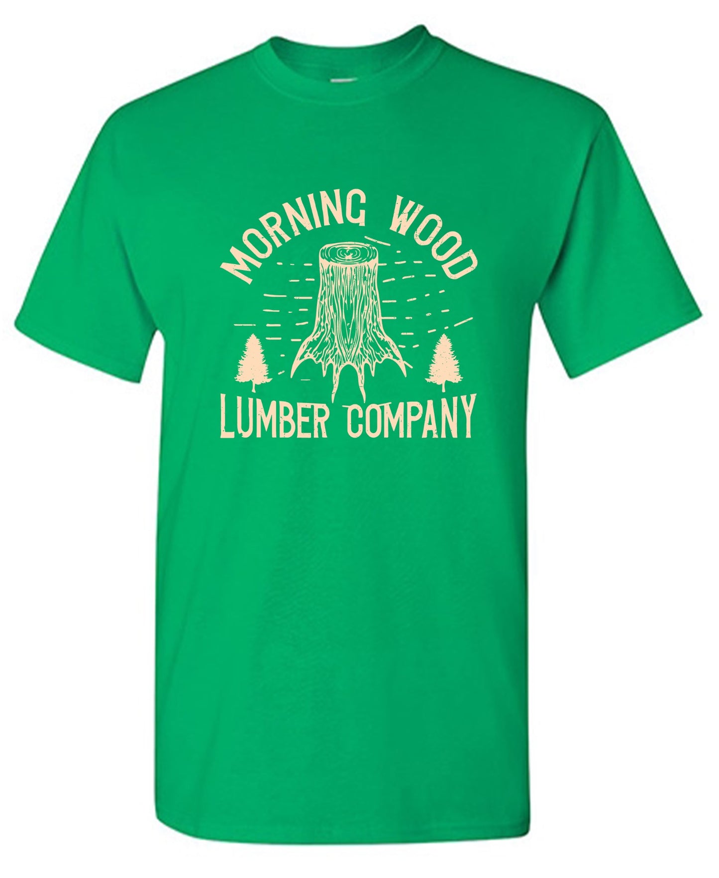 Funny T-Shirts design "Morning Wood Lumber Company Funny T-Shirt"