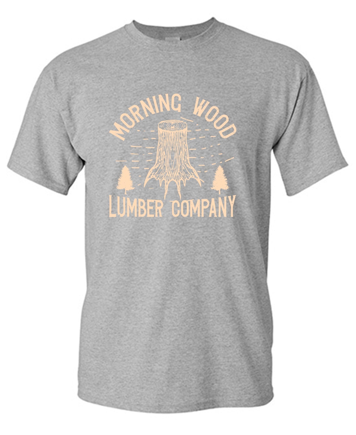 Funny T-Shirts design "Morning Wood Lumber Company Funny T-Shirt"