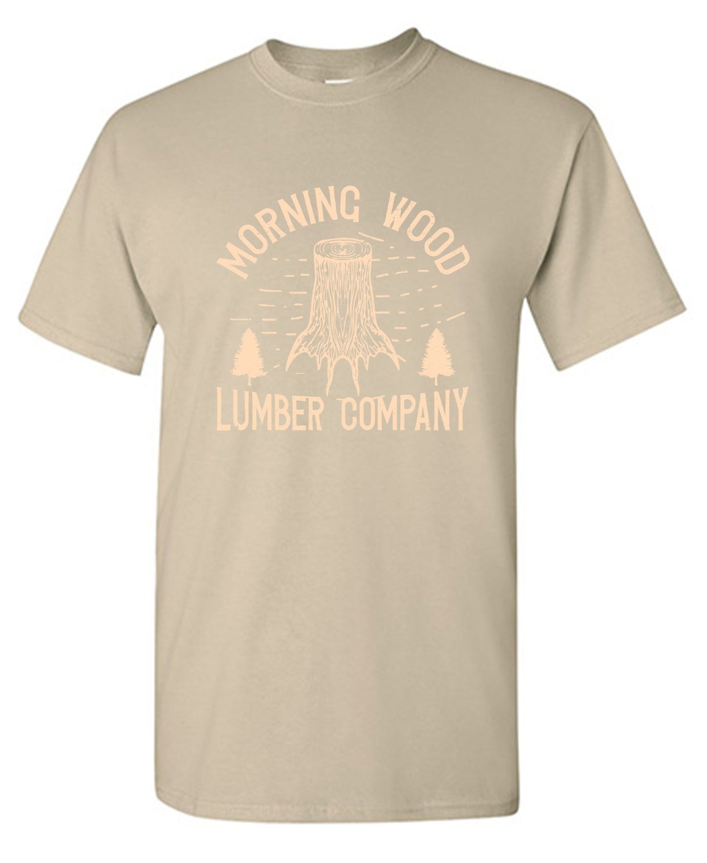 Funny T-Shirts design "Morning Wood Lumber Company Funny T-Shirt"