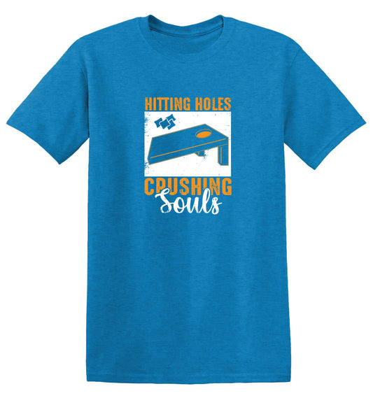 Funny T-Shirts design "Hittin' Holes, Crushing Souls T-Shirt"