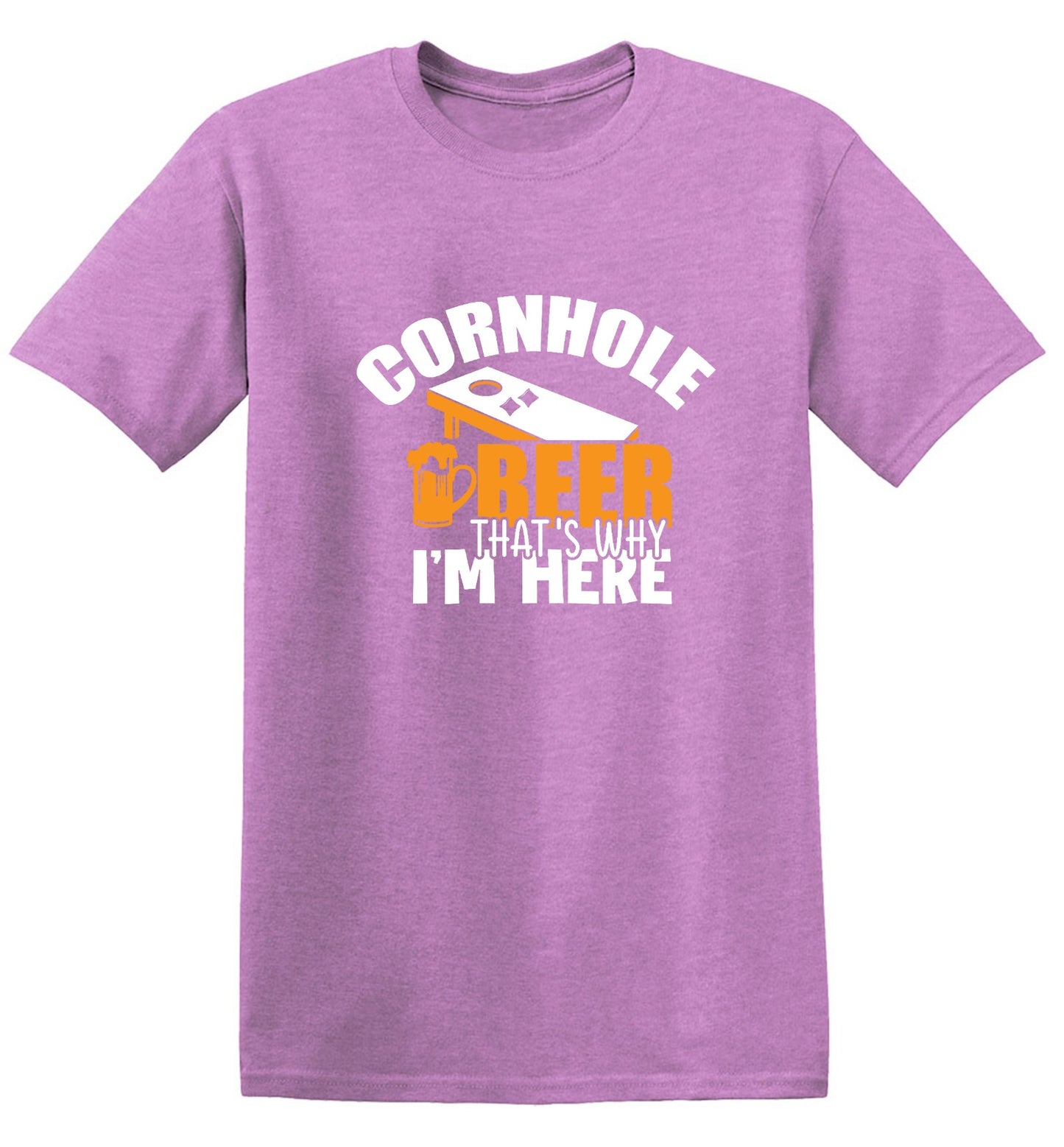 Funny T-Shirts design "Cornhole Beer, That’s Why I am here"