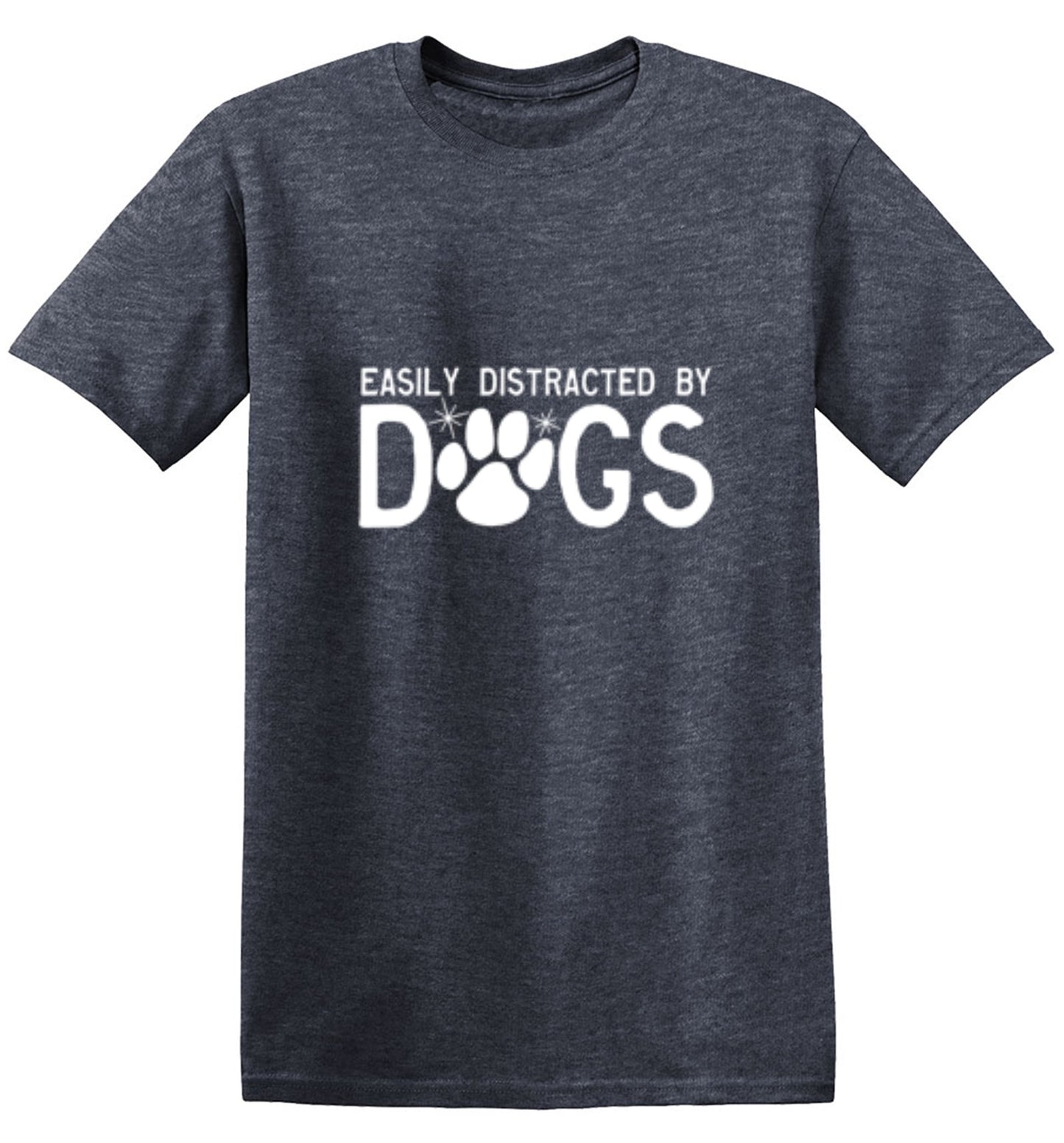 Funny T-Shirts design "Easily Distracted By Dogs"