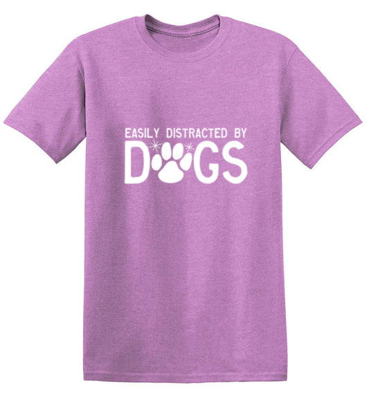 Funny T-Shirts design "Easily Distracted By Dogs"