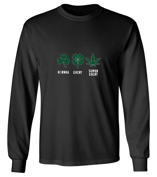 Funny T-Shirts design "Normal, Lucky, Super Lucky T-Shirt - Long Sleeve"