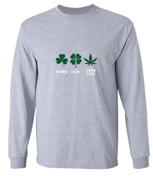 Funny T-Shirts design "Normal, Lucky, Super Lucky T-Shirt - Long Sleeve"