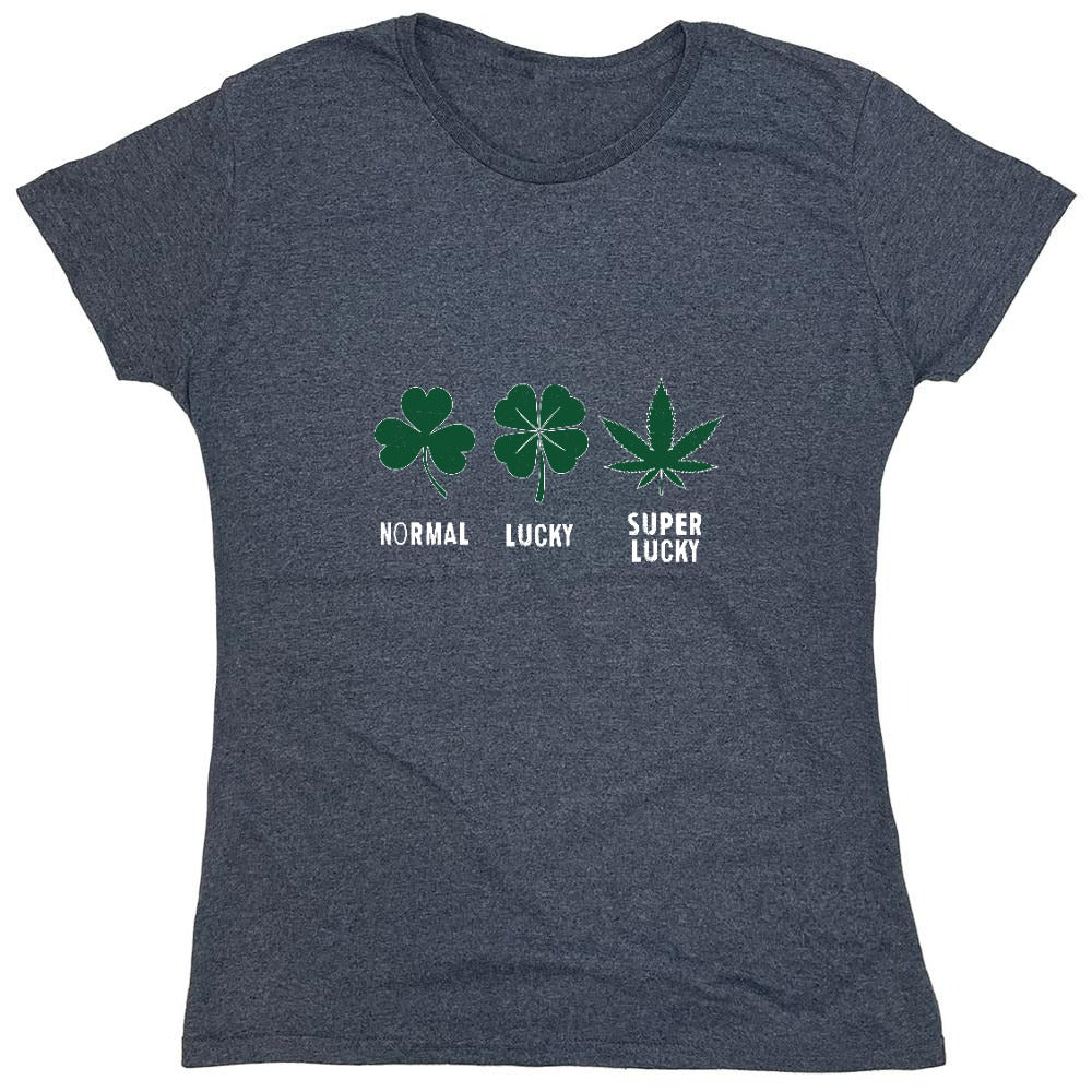 Funny T-Shirts design "Normal, Lucky, Super Lucky T-Shirt - Womens"