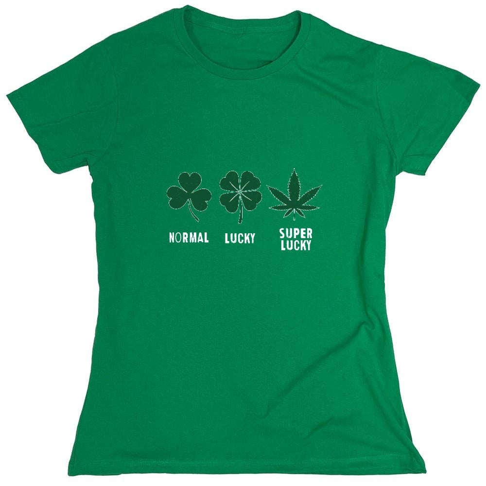 Funny T-Shirts design "Normal, Lucky, Super Lucky T-Shirt - Womens"