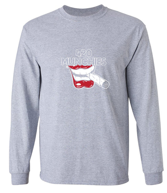 Funny T-Shirts design "420 Munchies T-Shirt - Long Sleeve"