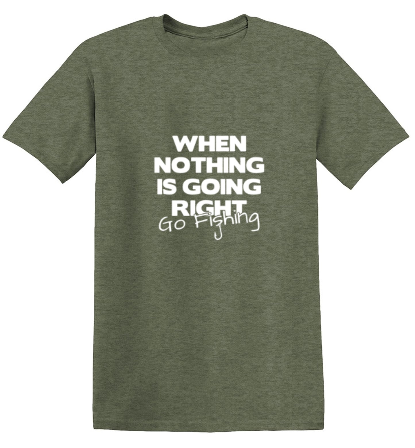Funny T-Shirts design "When Nothing Is Going Right Go Fishing T-Shirt"