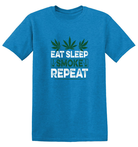 Funny T-Shirts design "Eat Sleep Smoke Repeat T-Shirt"