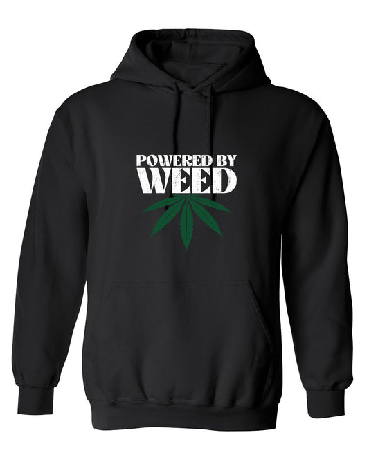 Funny T-Shirts design "Powered by Weed T-Shirt - Hoodie"