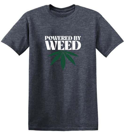 Funny T-Shirts design "Powered by Weed T-Shirt"