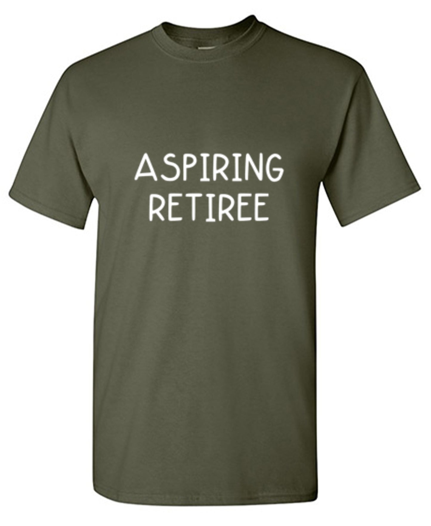 Funny T-Shirts design "Aspiring Retiree"