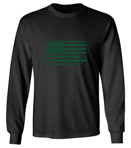 Funny T-Shirts design "420 USA Flag  T-Shirt - Long Sleeve"