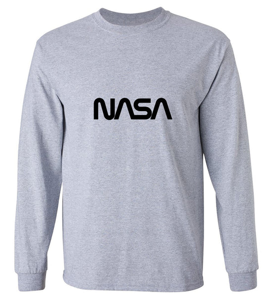 Funny T-Shirts design "NASA Official Worm Logo - Long Sleeve"